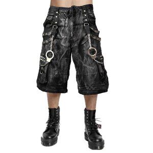 Gothic Jeans Apocalyptic Punk Emo Shorts Mechanic Acid Gothic Cyber Shorts